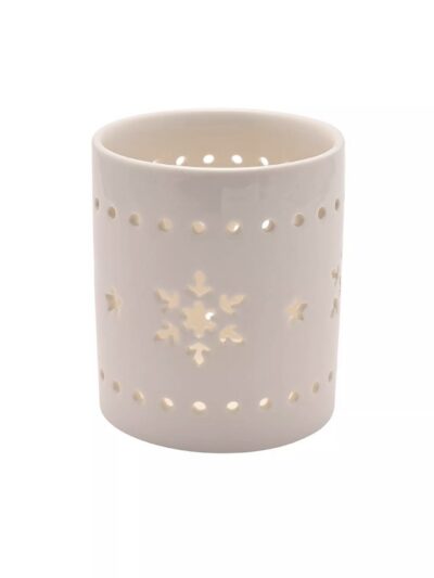 Ceramic Snowflake Candle Holders