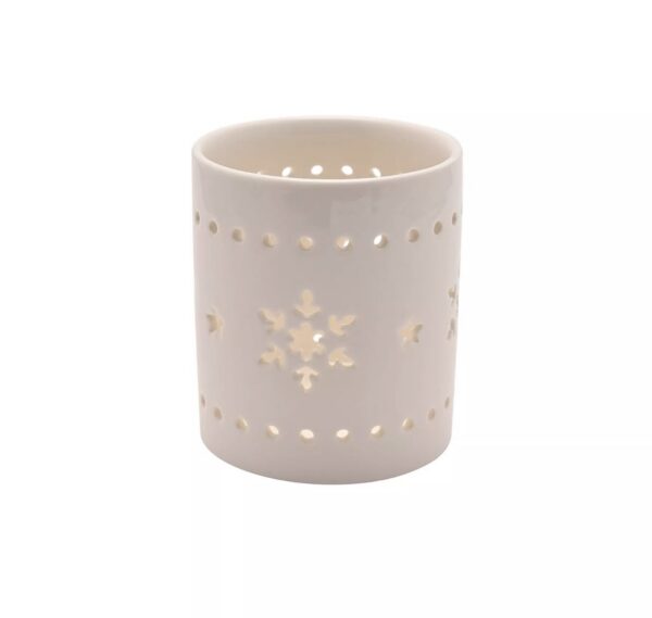 Ceramic Snowflake Candle Holders