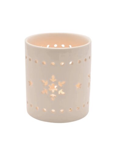 Ceramic Snowflake Candle Holders