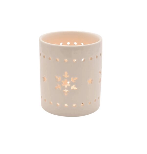 Ceramic Snowflake Candle Holders - Image 2