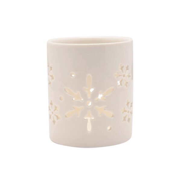 Ceramic Snowflake Candle Holders - Image 3