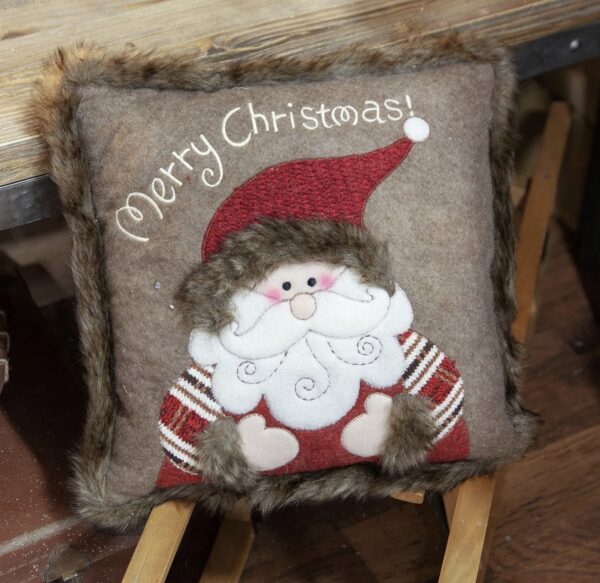 Santa Claus Faux Fur Cushion