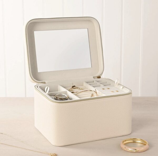 Large Jewellery Box – Burgundy, Black & Cream - Image 2