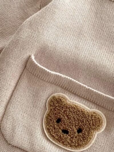 Knitted Baby Bear Playsuit
