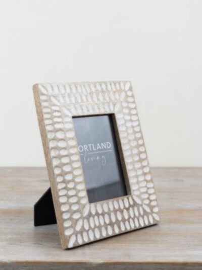 Fingerprint Natural Wood Photo Frame