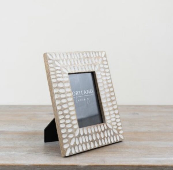 Fingerprint Natural Wood Photo Frame