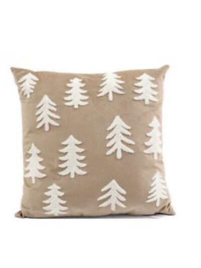 Taupe Christmas Tree Cushion