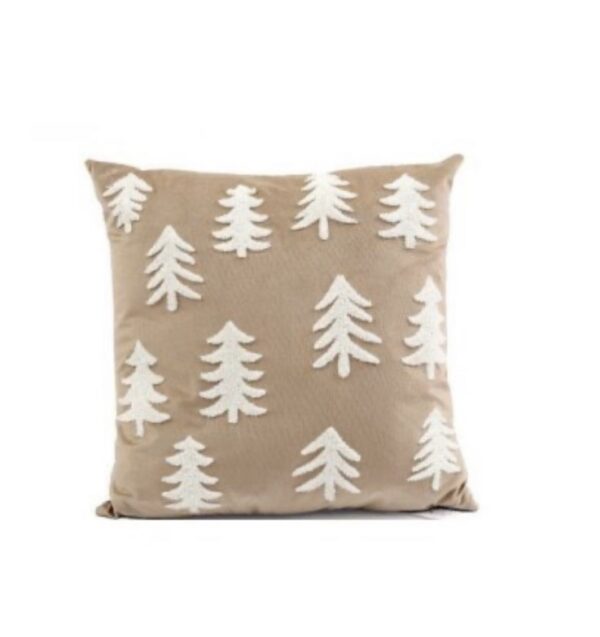 Taupe Christmas Tree Cushion